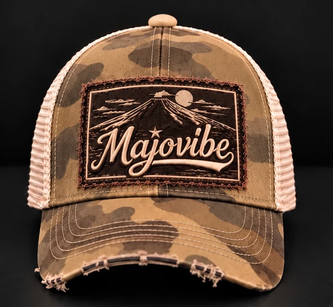 Visualización de diseño: Gorra de camuflaje, frente