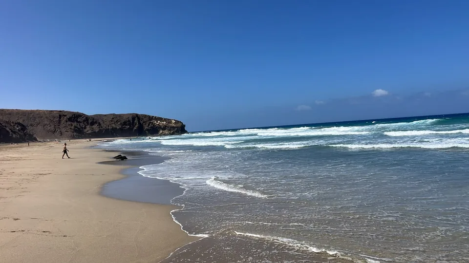 Playa y oleaje junto a acantilados · Flow Surf Project
